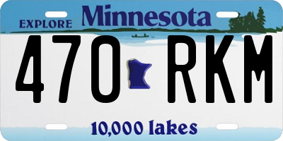 MN license plate 470RKM