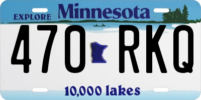 MN license plate 470RKQ