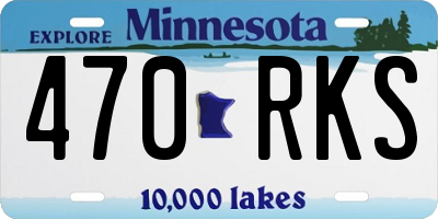 MN license plate 470RKS