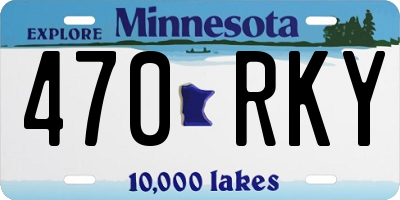 MN license plate 470RKY