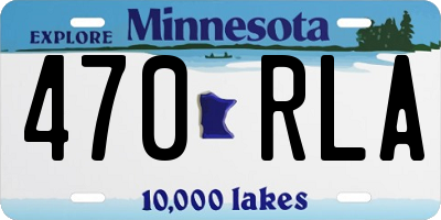 MN license plate 470RLA