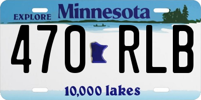 MN license plate 470RLB