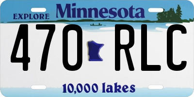 MN license plate 470RLC