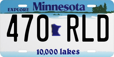MN license plate 470RLD
