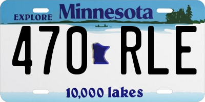 MN license plate 470RLE