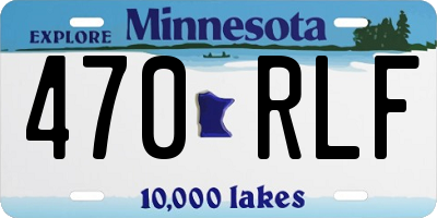 MN license plate 470RLF