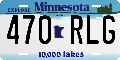 MN license plate 470RLG