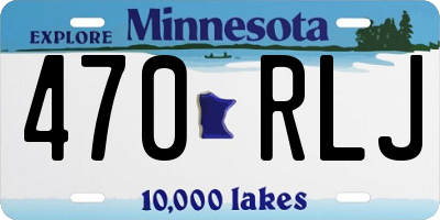 MN license plate 470RLJ