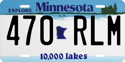 MN license plate 470RLM