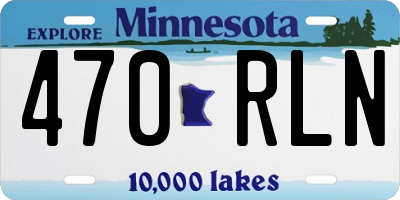 MN license plate 470RLN