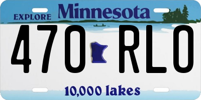 MN license plate 470RLO