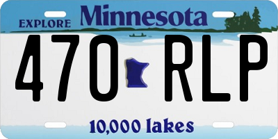 MN license plate 470RLP