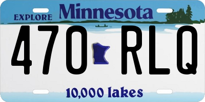 MN license plate 470RLQ