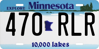 MN license plate 470RLR