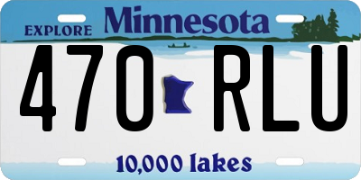 MN license plate 470RLU