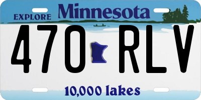 MN license plate 470RLV