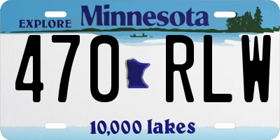 MN license plate 470RLW