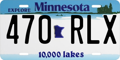 MN license plate 470RLX