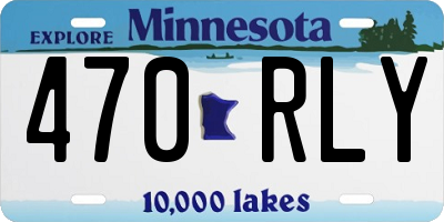MN license plate 470RLY