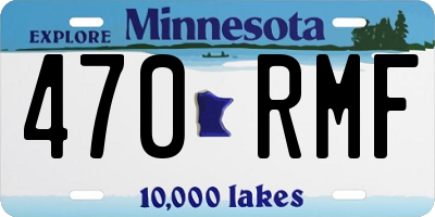 MN license plate 470RMF
