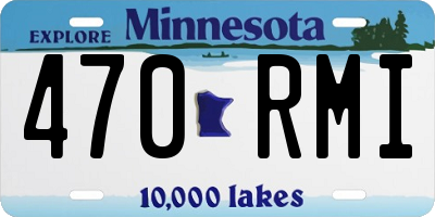 MN license plate 470RMI