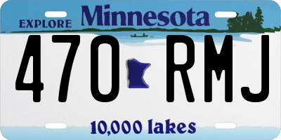 MN license plate 470RMJ