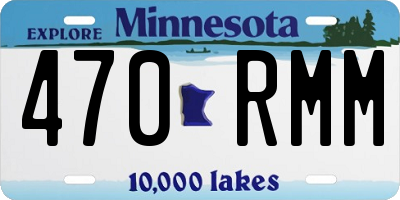 MN license plate 470RMM