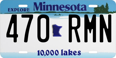 MN license plate 470RMN