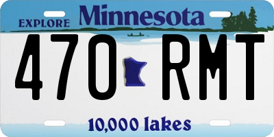 MN license plate 470RMT