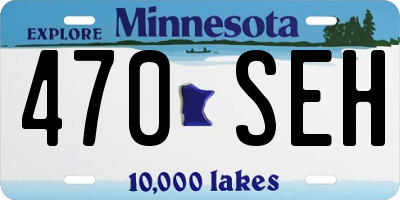 MN license plate 470SEH