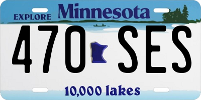 MN license plate 470SES