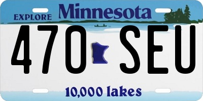 MN license plate 470SEU