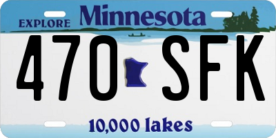 MN license plate 470SFK