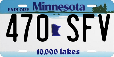 MN license plate 470SFV