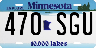 MN license plate 470SGU