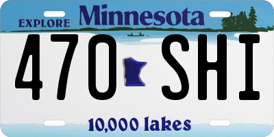 MN license plate 470SHI