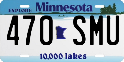 MN license plate 470SMU