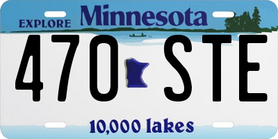 MN license plate 470STE