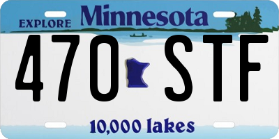MN license plate 470STF