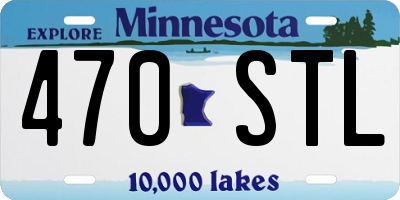 MN license plate 470STL