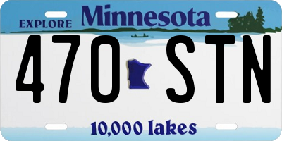MN license plate 470STN