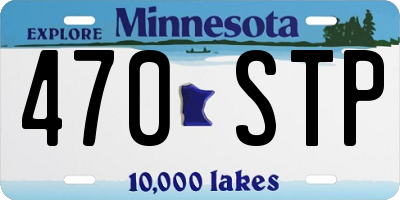 MN license plate 470STP