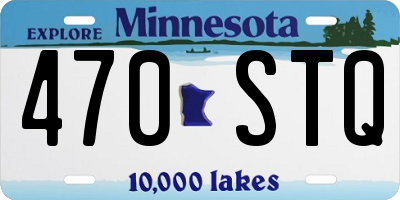 MN license plate 470STQ
