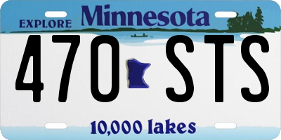 MN license plate 470STS