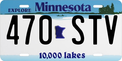 MN license plate 470STV