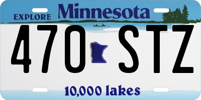 MN license plate 470STZ