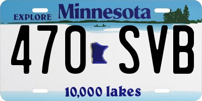 MN license plate 470SVB