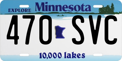 MN license plate 470SVC