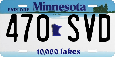MN license plate 470SVD