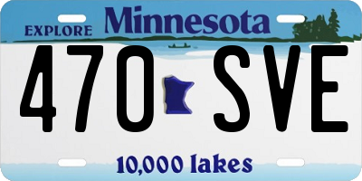 MN license plate 470SVE